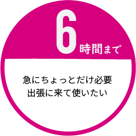 ６時間までレンタルできる